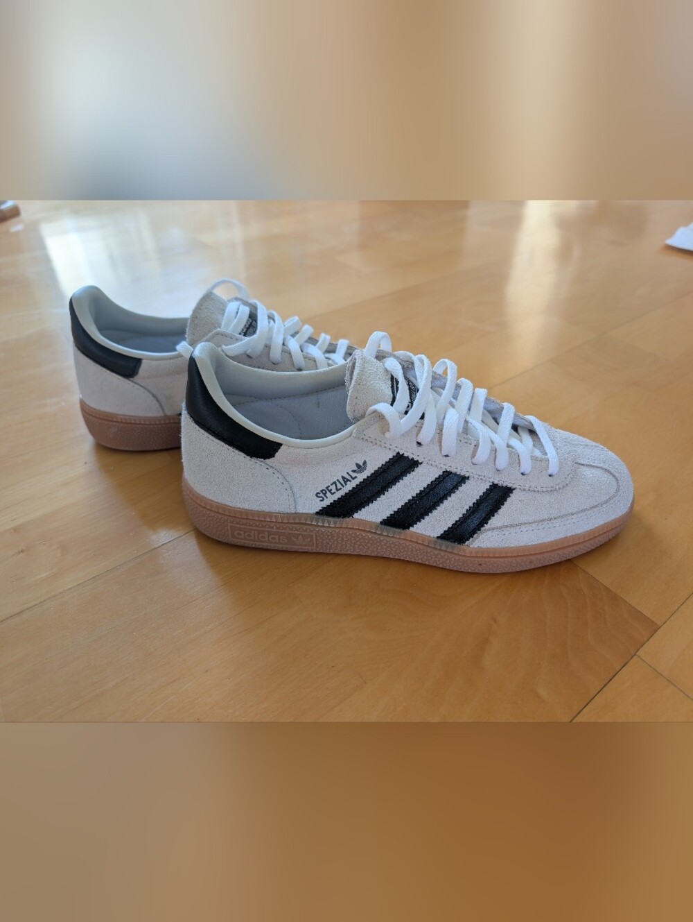 Adidas Spezial Suede Sneakers - White with Black Stripes